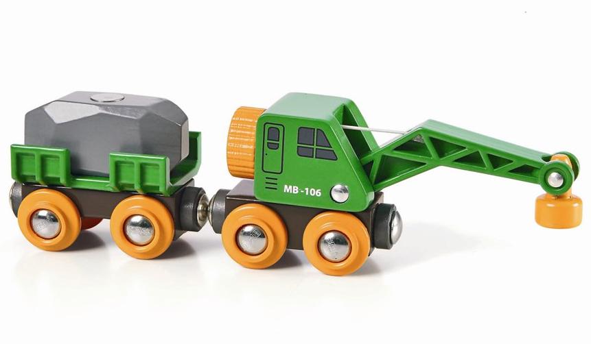 BRIO（ブリオ） 木製レール 緑のクレーンワゴン 玩具 ★即発送★ 