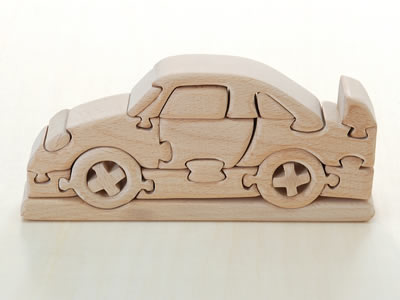 木のおもちゃ スポーツカー 立体パズル 知育 車 木製...:grooveplan:10001285