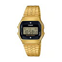 CASIO STANDARD DIGITAL カシオ スタンダード デジタル A159WGED-1 腕時計 メンズ レディース チープカシオ チプカシ プチプラ ブラック 黒 ゴールド 金 ダイヤモンド