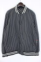 シュプリーム/SUPREME ×コムデギャルソンシャツ 【14SS】【COMME des GARCONS SHIRT Reversible Varsity Jacket】リバーシブルベースボールジャケットブルゾン(L/ブラック×マルチ)【10】【メンズ】【408071】【中古】bb69#rinkan*B