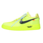 ナイキ オフホワイト/NIKE OFF-WHITE 【AIR FORCE 1 LOW AO4606-700】エアフォースワンロウスニーカー(28.5cm/イエロー×ブラック)bb87#rinkan*S