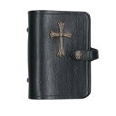 クロムハーツ/Chrome Hearts 【AGENDA LARGE CH CROSS/アジェンダ】ラージCHクロス手帳カバー(ブラック×シルバー)【OS06】【小物】【619002】【中古】bb15#rinkan*B