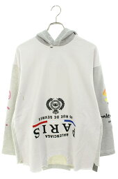 <strong>バレンシアガ</strong> BALENCIAGA　サイズ___L 22AW Upside Down Hoodie 698156 TMVD1 アップサイドダウン<strong>パーカー</strong>(ホワイト×グレー) 【801032】【SB01】【メンズ】【中古】bb131#rinkan*S