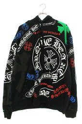 <strong>クロムハーツ</strong> Chrome Hearts　サイズ___XL STENCIL HOODIE ステンシルプリントプルオーバー<strong>パーカー</strong>(ブラック)【402042】【NO05】【メンズ】【中古】bb209#rinkan*B