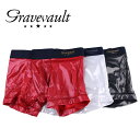 gravevault グレイブボールト Metallic Short Boxer メンズ 春夏 秋冬 ボクサーパンツ メタリック ラメ ブラック ホワイト レッド S-L 3051622