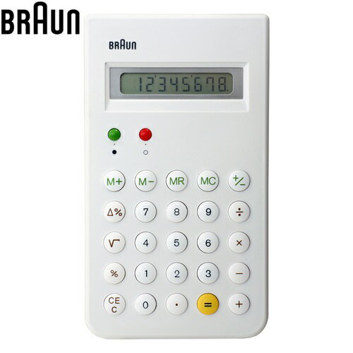 ブラウン[BRAUN] BNE001WH 電卓 ホワイト【電卓】【ギフト プレゼント】【あ…...:gsx:10018743