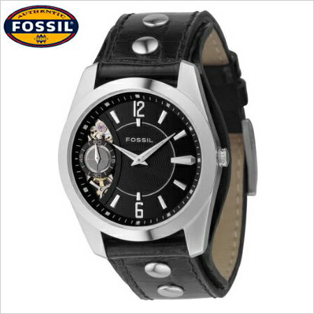 フォッシル[FOSSIL]ツイスト[TWIST]/ME1061/メンズ腕時計/レザーバンド/ブラック【腕時計 時計】正規品【送料無料】レザーバンドモデル/クォーツ、オートマティックのハイブリッドモデル