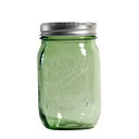 Ball 16oz480ml MASON JAR Regular Mouth Greenグリーン HERITAGE COLLECTION Made in USA メイソンジャー 蓋にダメージ有ります。