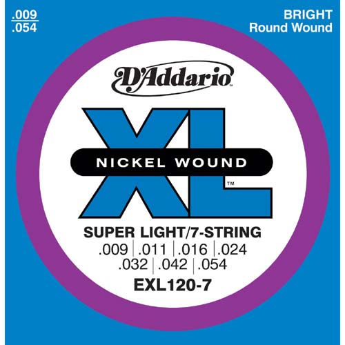 D'Addario 9-54 EXL120-7 Super Light 7弦[ダダリオ][スーパーライト][エレキギター弦,string]
