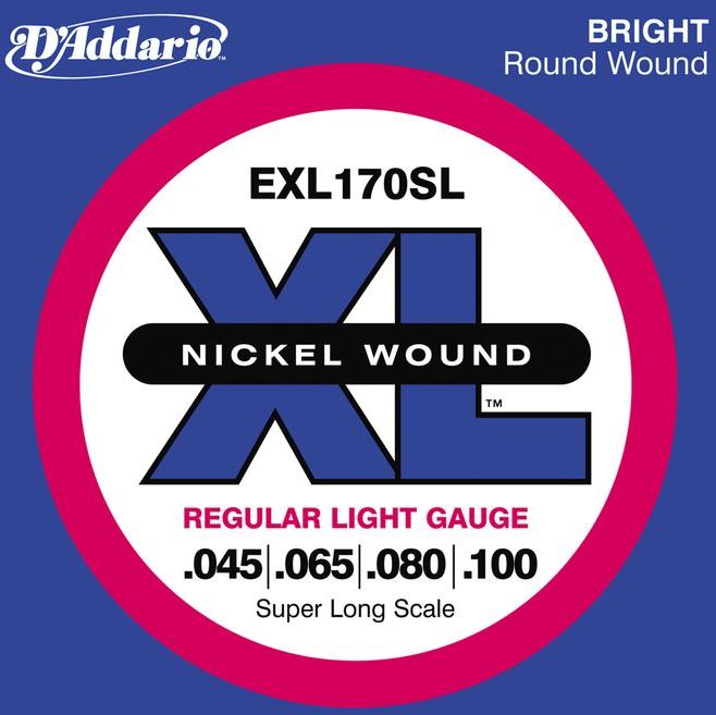 D'Addario 45-100 EXL170SL Regular Light スーパーロングスケール[ダダリオ][レギュラーライト][Nickel Round Wound,ニッケルラウンドワウンド][Super Long Scale][ベース弦,String]