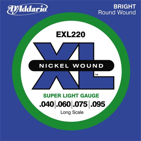 D'Addario 40-95 EXL220 Super Light[ダダリオ][スーパーライト][Nickel Round Wound,ニッケルラウンドワウンド][ベース弦,String]