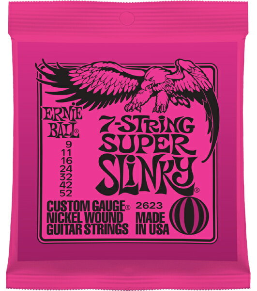 ERNIE BALL 09-52 #2623 7-String Super Slinky[アーニーボール][7弦ギター用][スーパースリンキー][エレキギター弦,string]