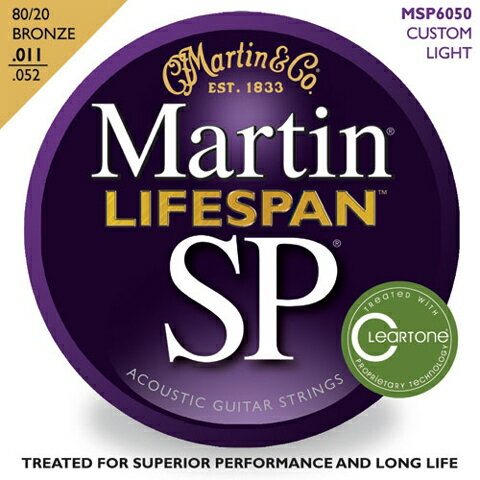 Martin 11-52 MSP-6050 Custom Light[マーチン弦][ライフスパンシリーズ,Lifespan][カスタムライト][コーティング弦][ブロンズ弦][アコースティックギター弦,String]
