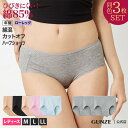 【まとめ買い割引】 グンゼ ハーフショーツ レディース 年間 3枚セット 綿混 パンツ パンティ 下着 婦人 シンプル コットンショーツ ひびきにくい おしゃれ ラインレス きりっぱなし GUNZE HZ50SET1 HZ5070P M-LL GUNZE13