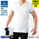 ポイント10倍 5/9 20:00~5/16 01:59 セール SALE GUNZE グンゼ COOLMAGIC クールマジック 汗取り付VネックTシャツ 短袖 メンズ MCA312 M-LL V首 インナー 脇パッド 速乾 涼しい 綿100% コットン 汗 ニオイ 臭い 部屋干し ドライ さらさら 春夏 GUNZE11