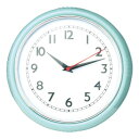 【ネコポス不可】レトロデザインウォールクロック ブルー 82324【A】【キャンセル・返品不可】