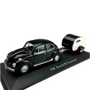 【ネコポス不可】Cararama/カララマ VW ビートル キャンピングカー付 ブラック 1/43スケール 147-012【A】【キャンセル・返品不可】