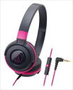 【STREET MONITORING】audio-technica/スマートホン用ポータブルヘッドホン/ATH-S100iS BPK