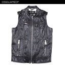 【送料無料】 ディースクエアード(DSQUARED2) メンズ レザーベスト S74FB0132 SX7818 900 【楽ギフ_包装】【smtb-TK】 15A