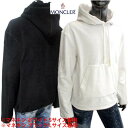 モンクレール(MONCLER)メンズ トップス パーカー フーディ 長袖 ロゴ 2color setup着用可(ボトムス別売り)アームロゴ入りパイル地パーカー 白/黒