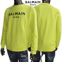 バルマン(BALMAIN) メンズ レディース キッズ 子供服 ユニセックス可 大人着用可(16Y:メンズS相当) ユニセックス トップス 長袖 カットソー ロゴ フロントロゴ ネオンイエロー