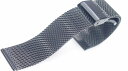 腕時計 ベルト 20mm ステンレス メッシュ ブラック ス...