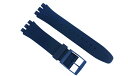 スウォッチ SWATCH 対応 ベルト 19mm用 シリコンラバーベルト ホールレス ネイビー SWK19NV 交換工具付属 (社外品)