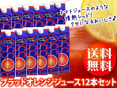 【送料無料】オルトジェル社　ブラッドオレンジジュース　1L×12本【sm15-17】