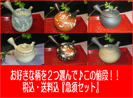 お好きな柄を2つ選んで♪常滑焼　急須！感謝の気持ちを値段に込めて 送料無料【FS_708-10】