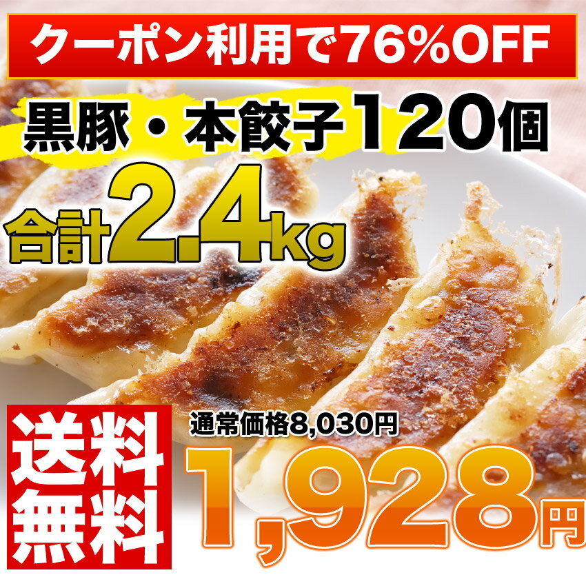 【累計5,000万個完売】本餃子と黒豚餃子！合計120個　【送料無料】【生餃子】【特別ご招待】