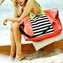 【送料無料】VICTORIA'S SECRET ヴィクトリアシークレット ビクシー バッグ ボストンバッグ ショルダーバッグ ピンク×ブラックボーダー