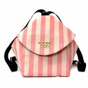 【送料無料】VICTORIA'S SECRET ヴィクトリアシークレット リュック ナップサック バックパック トートバッグ ピンク ボーダー