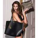 【送料無料】VICTORIA'S SECRET ヴィクトリアシークレット トートバッグ スパンコールポーチ 2点セット 大きめ ママバッグ タッセル付 ブラック