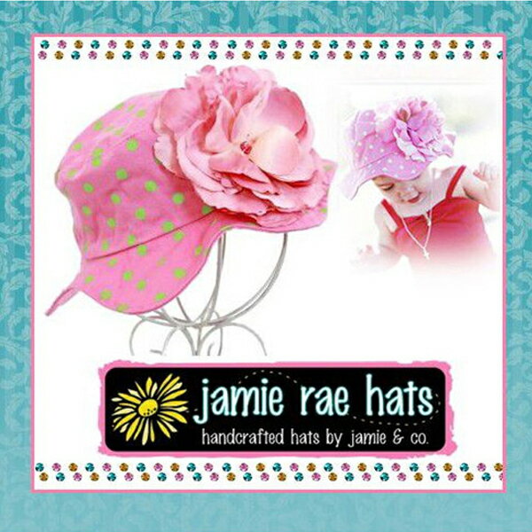 【即納】【送料無料】ジェイミーレイハット jamie rae hats サンハット sun hatsKids 帽子 子供 ベビー カワイイ お花の帽子 ピンク