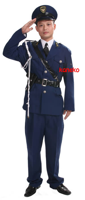 [警官　コスチューム]　派出所ポリスマン 紺（フリーサイズ）　　[警察官・おまわりさん・刑事・両さん風・なりきり衣装・警官　コスプレ・コスチューム]【A-0064_687649】