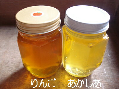 蜂蜜セットです　国産りんごはちみつ＆あかしあ蜂蜜　内容量170g×2個
