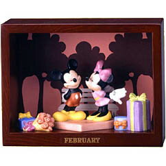 【ディズニー・ミッキーマウス】マンスリーフィギュア2月「バレンタインデー」ハート/チョコレート【Disneyzone】ミッキーマウス＆ミニーマウス♪