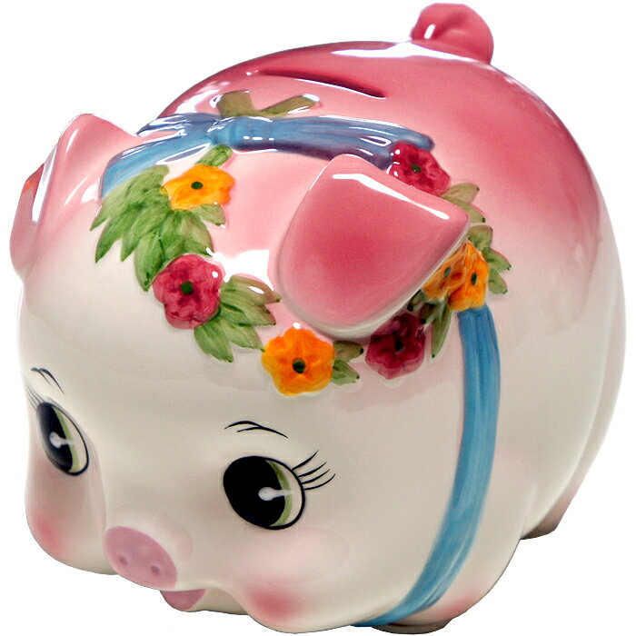 豚の貯金箱 ピギーバンク ブタバンク （大）ピンク Piggy Bank...:haco:10000672