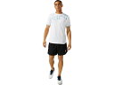 asics(アシックス) ハンドボール Tシャツ ポロシャツ プリントショートスリーブトップス Tシャツ 半袖 ジム フィットネス 部活 メンズ 男性用 【BホワイトA】 2073A029 100A 白 21SS ● {NP}