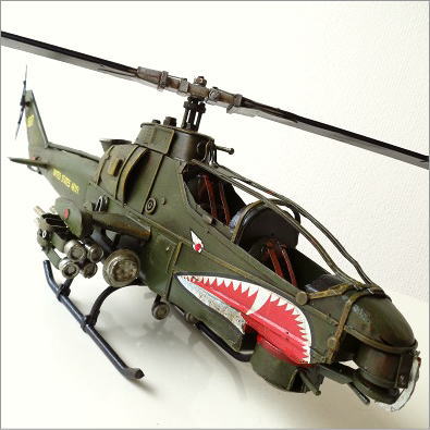 アメリカン雑貨ブリキのおもちゃレトロアンティーク置物アイアン鉄インテリアオブジェAmerican Nostalgia ヘリコプター