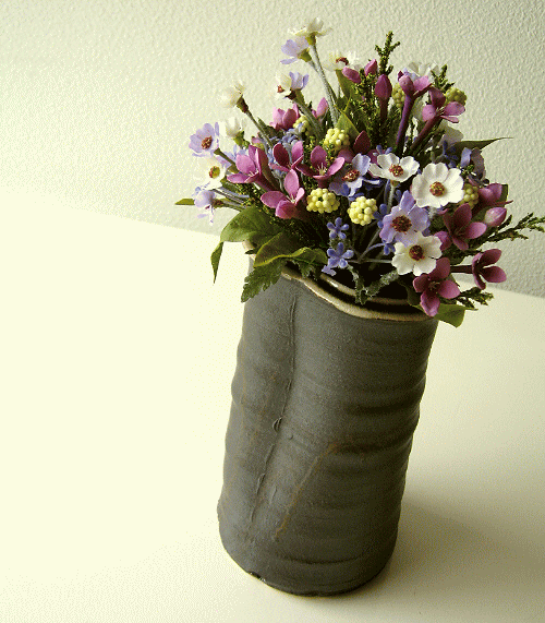 陶器の花瓶・花器・花入れ・フラワーベース和陶器ベース 一
