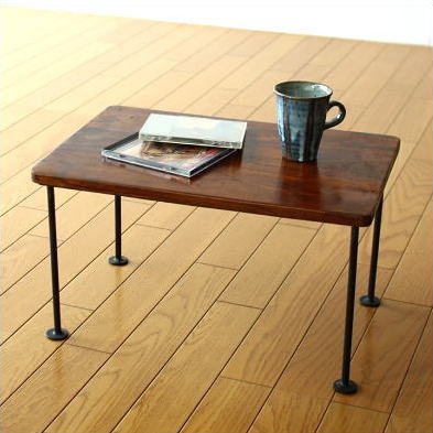 ローテーブル ミニテーブル アイアン 天然木製 サイドテーブル コンパクトテーブル 小さい…...:hakusan:10006944