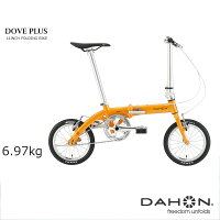 【1都3県送料2700円より(注文後修正)】【オレンジ】DAHON（ダホン）DOVE PLUS(ダブプラス)折り畳み・フォールディングバイク【送料プランC】 【完全組立】【店頭受取対応商品】の画像