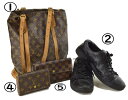 【中古】LOUIS VUITTON ルイヴィトン モノグラム エクリプス ダミエ バッグ ポーチ 財布 2つ折り財布 スニーカー等 難有 ★ 4点セット ★