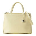 【中古】【美品】FURLA フルラ 2way バッグ ショルダーストラップ付 アイボリー トートバッグ