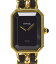 【中古】【美品】CHANEL シャネル プルミエール Lサイズ ゴールド×ブラック レディース時計 電池交換済(2018年3月5日)