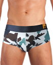 MOSMANN M-series GREEN CAMOUFLAGE PRINT Brief S/XL /あす楽対応 正午まで当日発送 (土日祝日を除く)