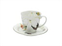 コーヒーカップ 【花かいろうコーヒー碗皿 木蓮】 / 碗直径9.2×h7.6cm 皿直径15.8×h2.2cm /【業務用食器】