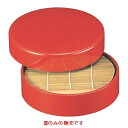 そば器 【DX丸ざる朱蓋】 高さ43 直径:215 【業務用】