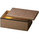 【お正月商品・お重箱】尺0寸 長角和紙重 金冠(内金紙)2段/業務用/新品